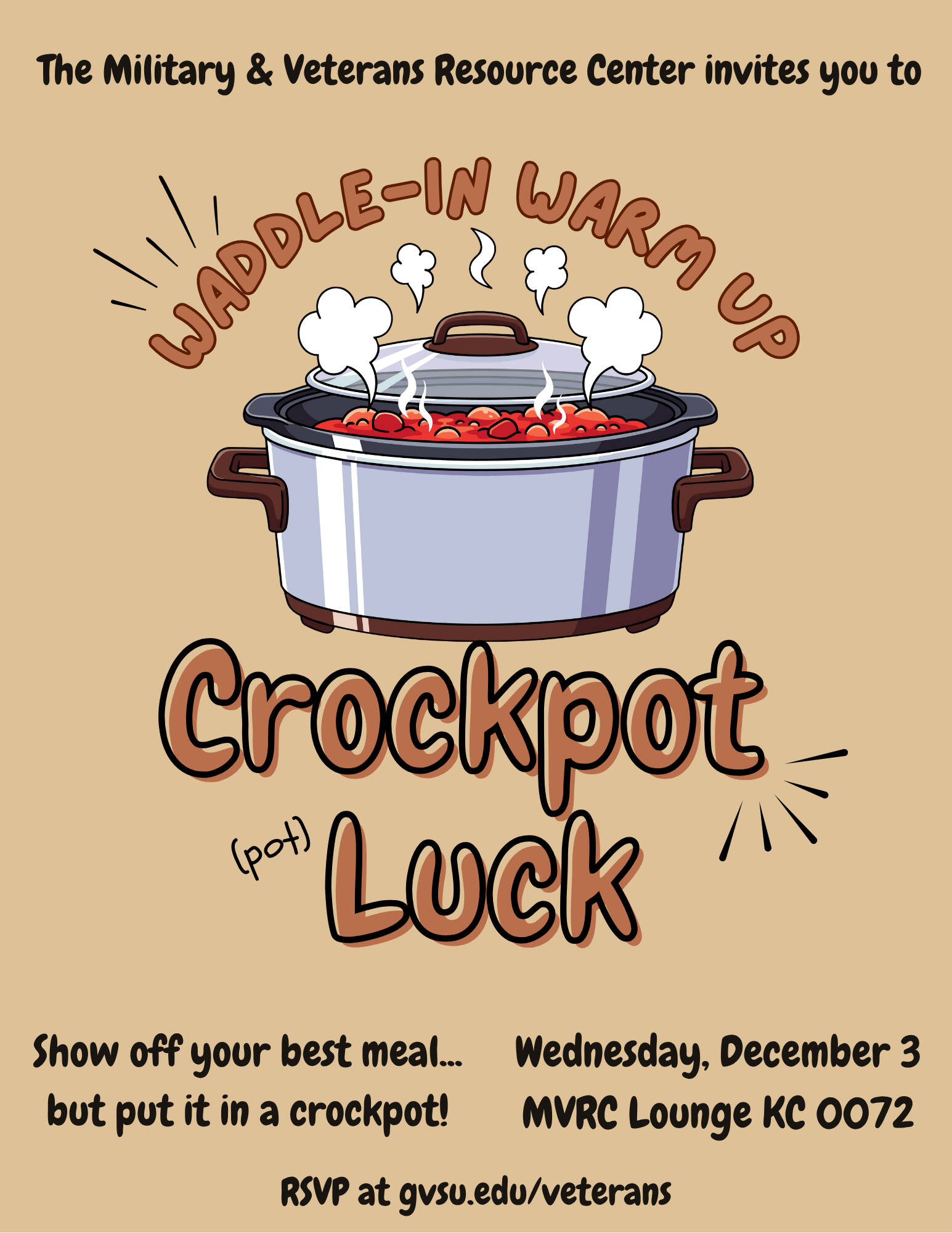 Waddle-In Warm Up Crockpot Luck